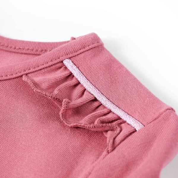 vidaXL T-shirt med långa ärmar för barn hallonrosa 116