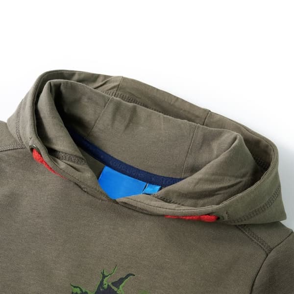 vidaXL Tröja med huva för barn khaki 128