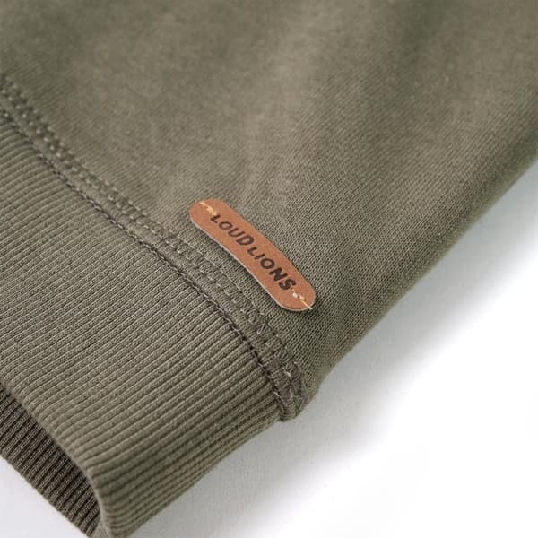 vidaXL Tröja med huva för barn khaki 128
