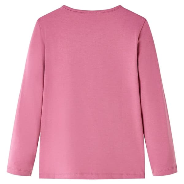 vidaXL T-shirt med långa ärmar för barn hallonrosa 104