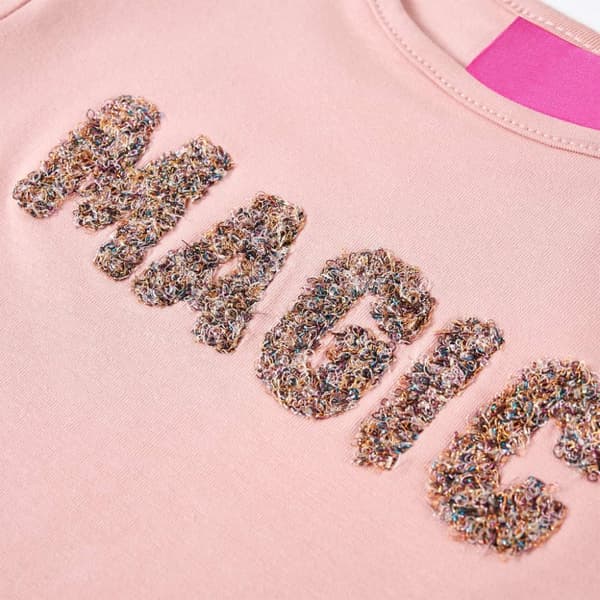 vidaXL T-shirt med långa ärmar för barn stark rosa 140