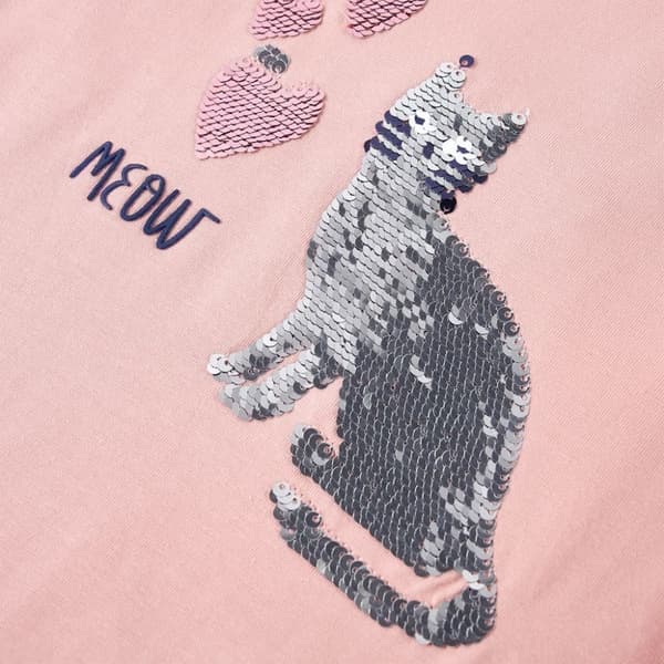 vidaXL T-shirt med långa ärmar för barn ljusrosa 104