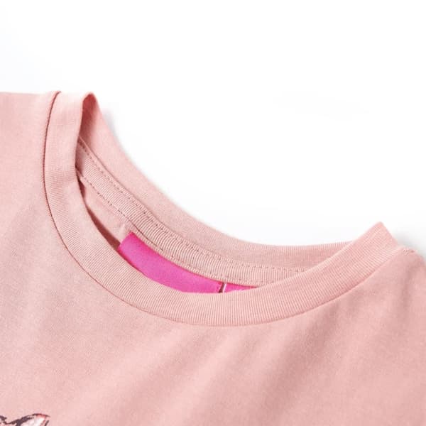 vidaXL T-shirt med långa ärmar för barnrosa 128