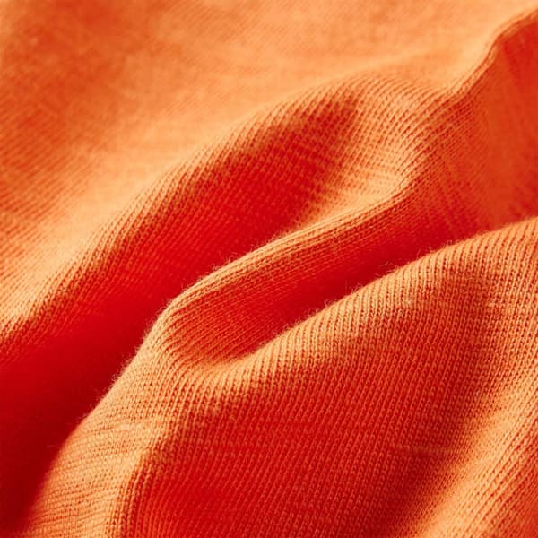 vidaXL T-shirt med långa ärmar för barn mörkorange 128