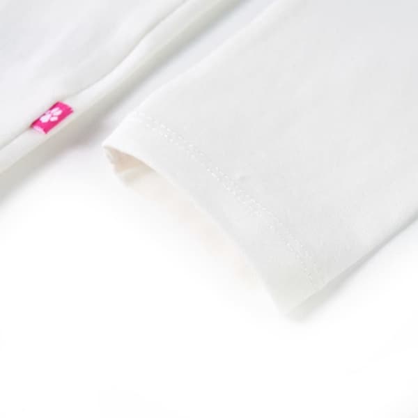 vidaXL T-shirt med långa ärmar för barn ecru 116