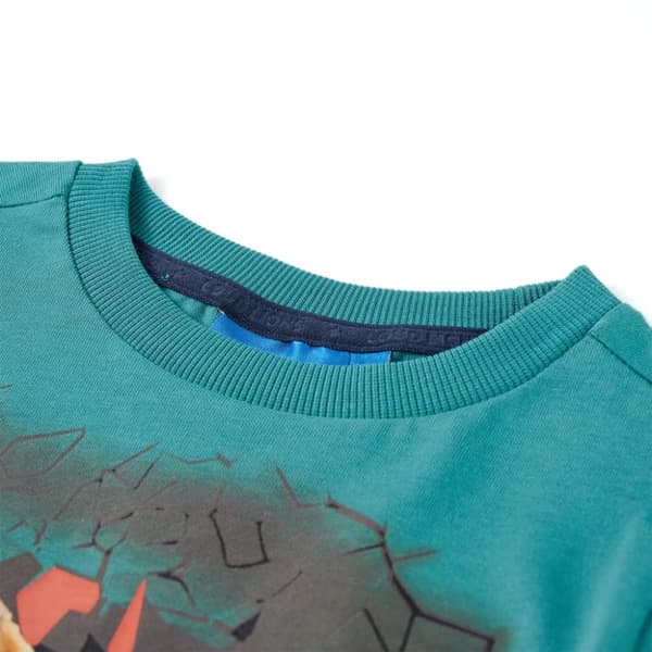 vidaXL T-shirt med långa ärmar för barn aquagrön 92