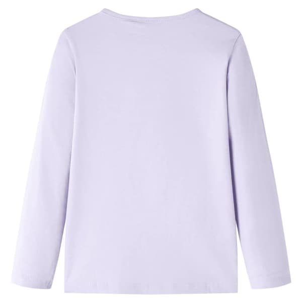 vidaXL T-shirt med långa ärmar för barn ljuslila 140