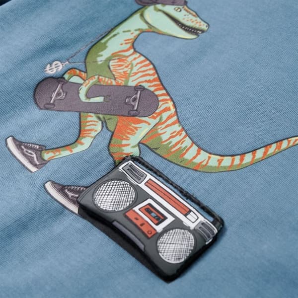 vidaXL T-shirt med långa ärmar för barn blå 128