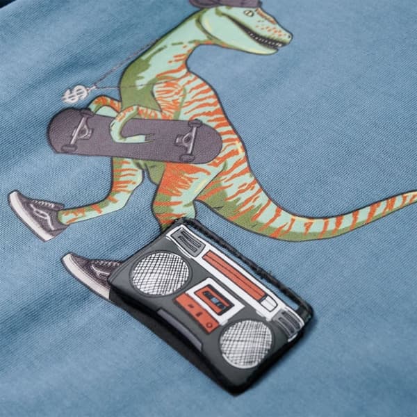 vidaXL T-shirt med långa ärmar för barn blå 104