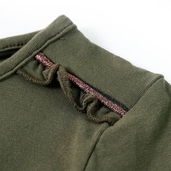 vidaXL T-shirt med långa ärmar för barn khaki 104