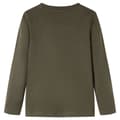Miniatyrbillede 2 af 7: vidaXL Langærmet T-shirt til børn str. 128 kakifarvet