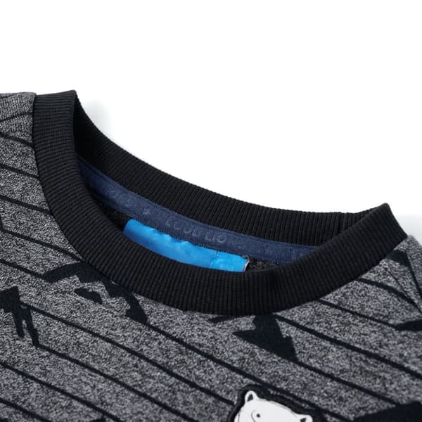 vidaXL Sweatshirt til børn str. 128 blåmeleret