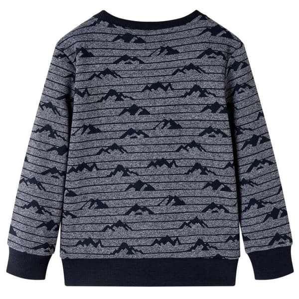 vidaXL Sweatshirt til børn str. 128 blåmeleret