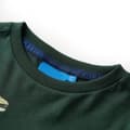 Miniatyrbillede 3 af 7: vidaXL Langærmet T-shirt til børn str. 92 mørkegrøn