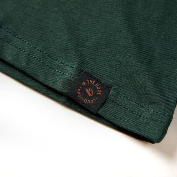 vidaXL Langærmet T-shirt til børn str. 92 mørkegrøn