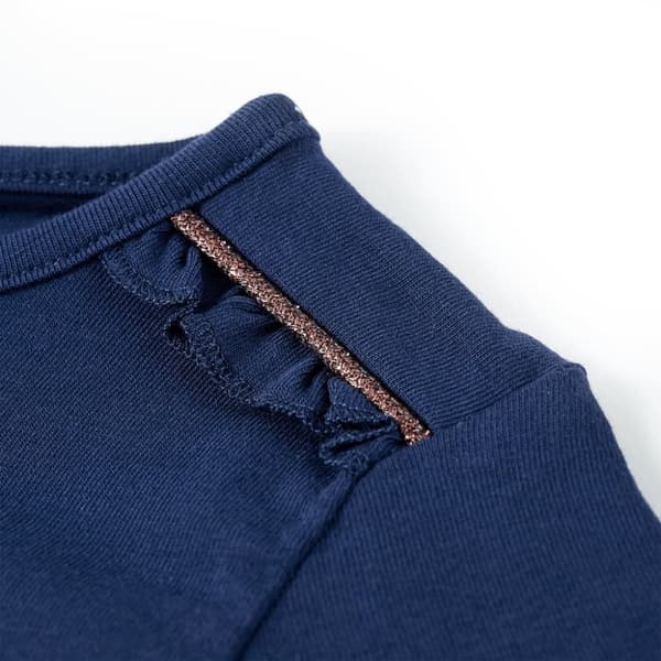 vidaXL Langærmet T-shirt til børn str. 92 marineblå
