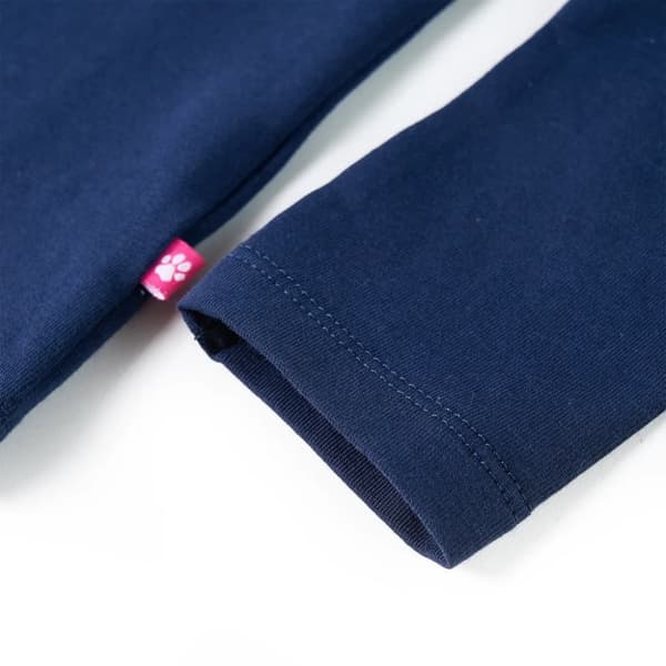 vidaXL Langærmet T-shirt til børn str. 92 marineblå