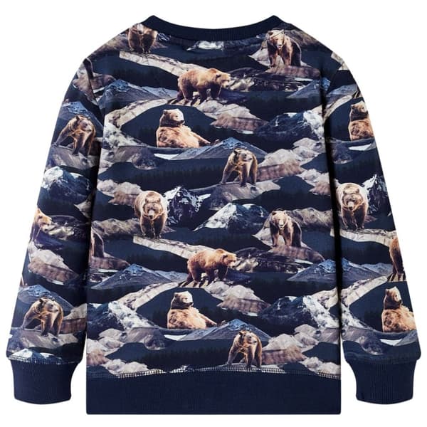 vidaXL Sweatshirt til børn str. 116 marineblå
