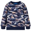 Miniatyrbillede 1 af 7: vidaXL Sweatshirt til børn str. 116 marineblå