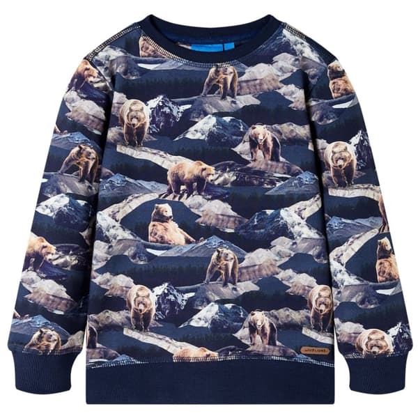 vidaXL Sweatshirt til børn str. 116 marineblå