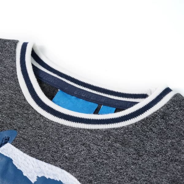 vidaXL Sweatshirt til børn str. 128 blåmeleret