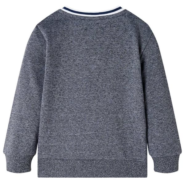 vidaXL Sweatshirt til børn str. 128 blåmeleret