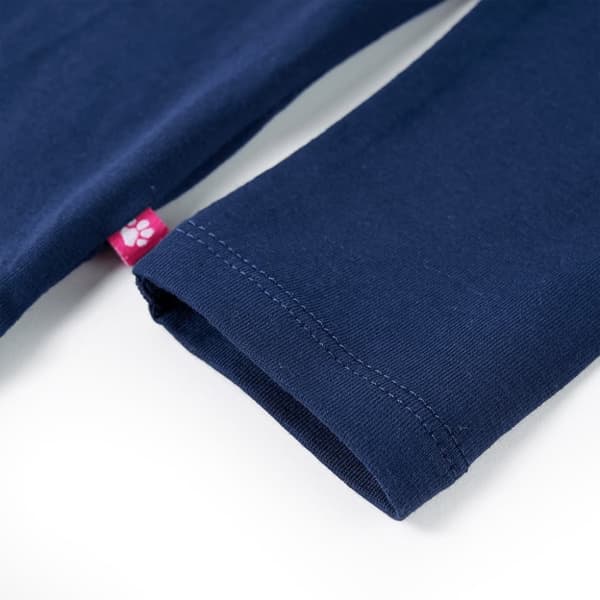 vidaXL T-shirt med långa ärmar för barn marinblå 92