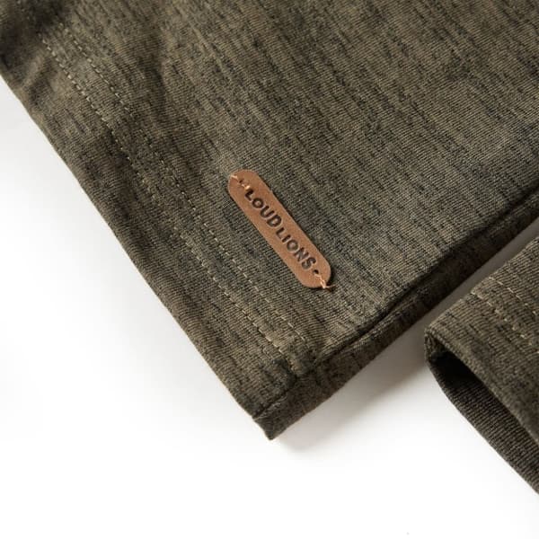 vidaXL T-shirt med långa ärmar för barn khaki melange 92