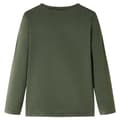 Miniatyrbild 2 av 7: vidaXL T-shirt med långa ärmar för barn khaki 140