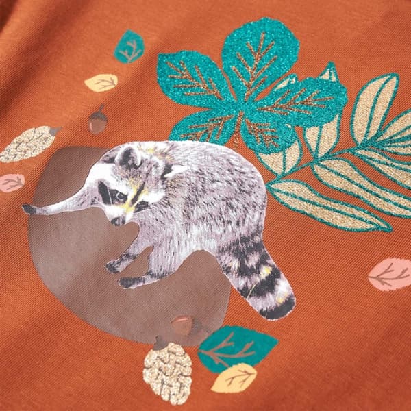 vidaXL T-shirt med långa ärmar för barn konjaksbrun 104