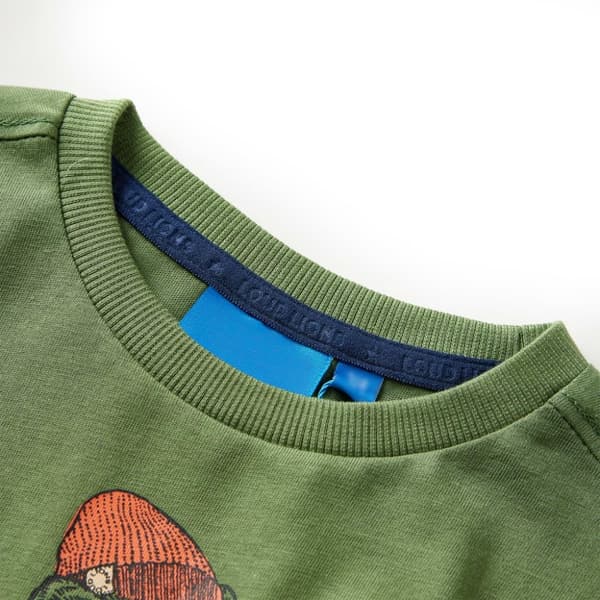 vidaXL T-shirt med långa ärmar för barn ljus khaki 116