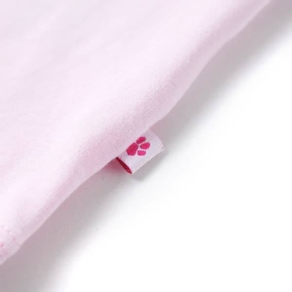 vidaXL T-shirt för barn mild rosa 128