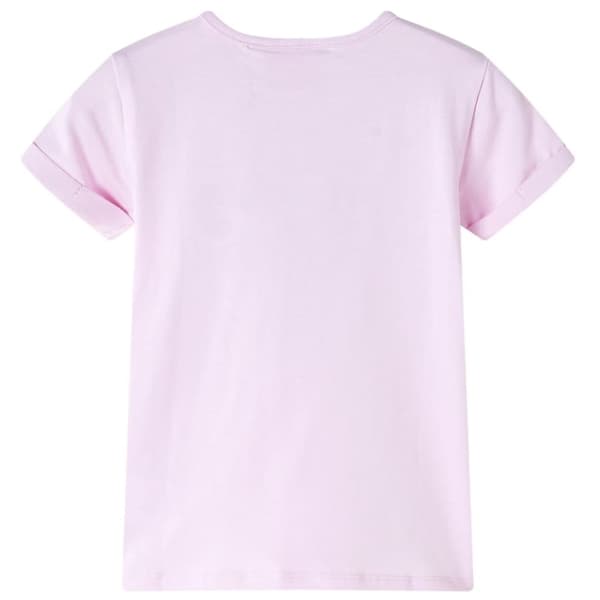 vidaXL T-shirt för barn mild rosa 128