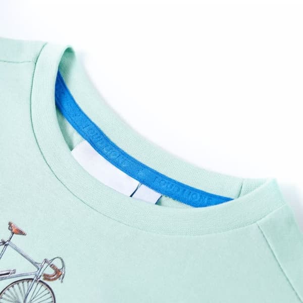 vidaXL T-shirt för barn ljus mintgrön 104