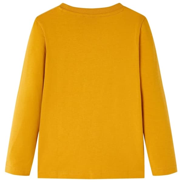 vidaXL T-shirt med långa ärmar för barn ockra 140
