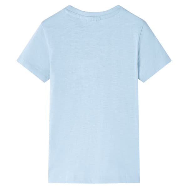 vidaXL T-shirt för barn ljusblå 116