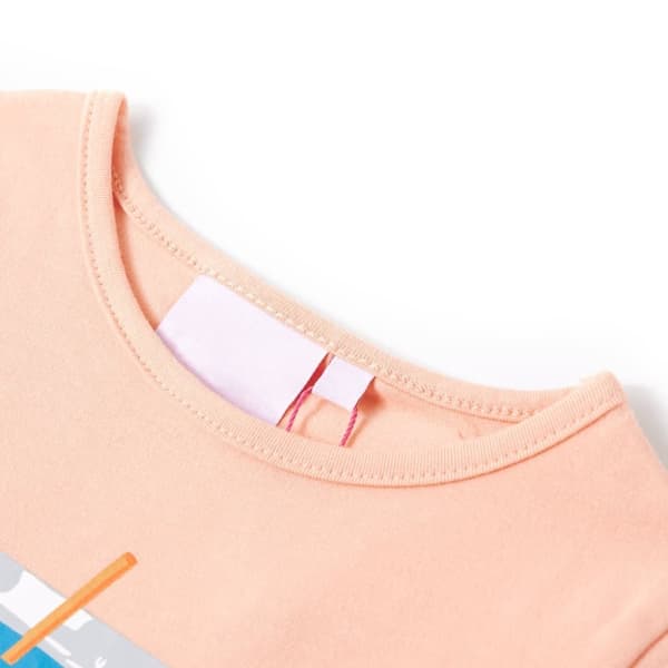 vidaXL T-shirt för barn ljus orange 104