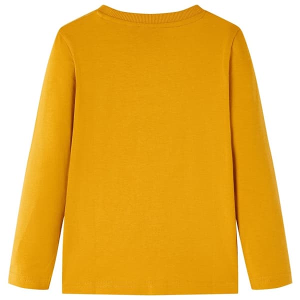 vidaXL T-shirt med långa ärmar för barn ockra 104