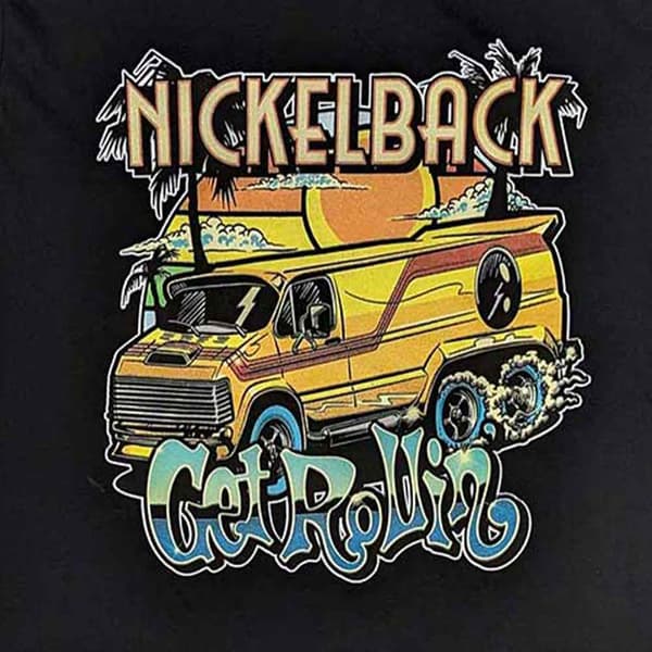 Nickelback Get Rollin Band Logo T Shirt
