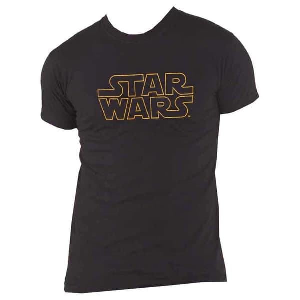 Star Wars T Shirt Logo Outline Official Mens Black