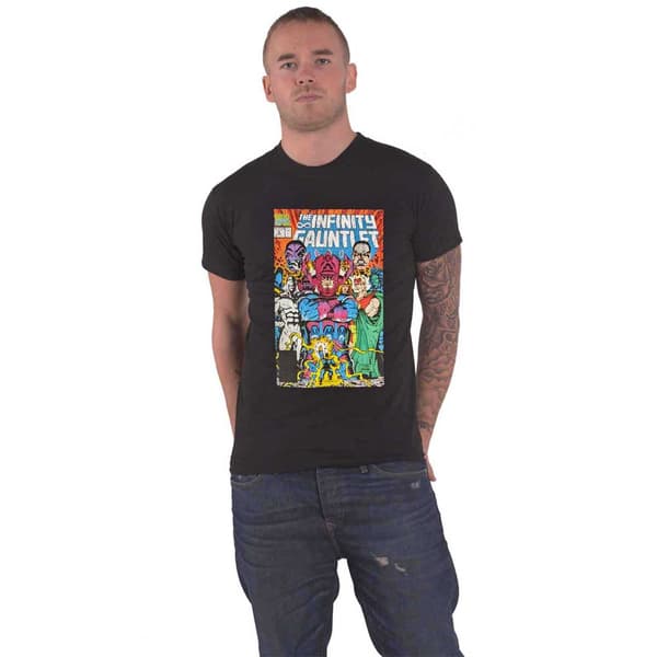 Marvel T Shirt Infinity Gauntlet Official Mens Black