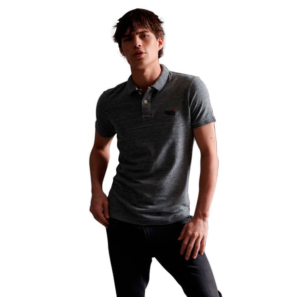 Superdry Ekologisk Bomull Kortärmad Pikétröja Classic Pique Grå M Man
