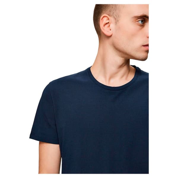 Selected Lyhythihainen O-pääntie B T-paita New Pima 3 Yksiköitä Sininen XL Mies