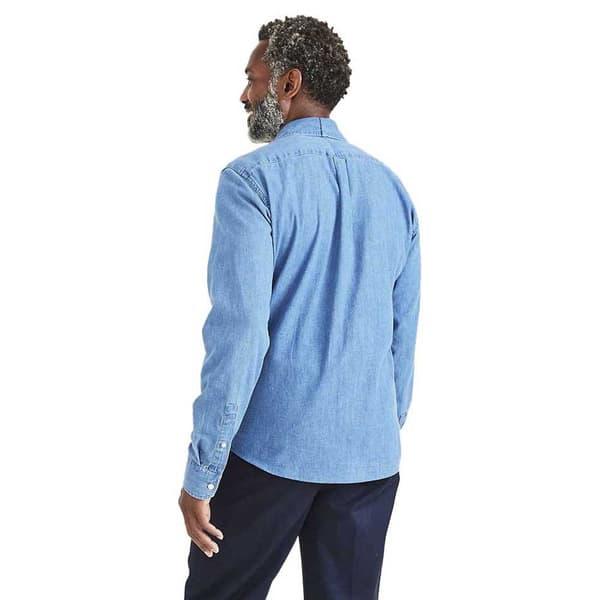 Dockers Slim Icon Langærmet Skjorte A1114-0045 Blå L Mand
