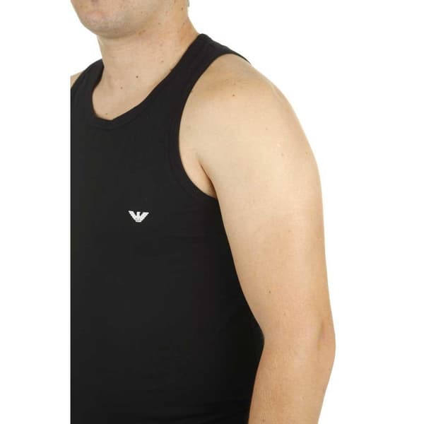Emporio Armani Hihaton T-paita 110828 Cc729 Musta M Mies