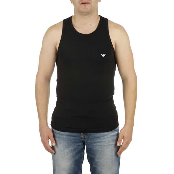 Emporio Armani Hihaton T-paita 110828 Cc729 Musta M Mies