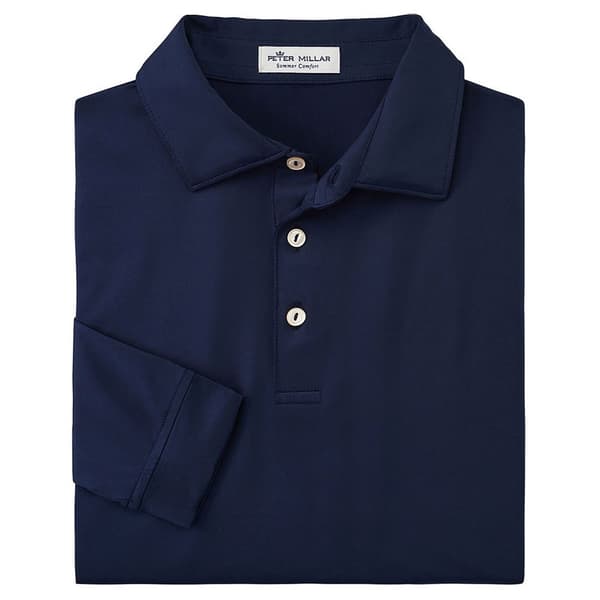 Peter Millar Kortärmad Piké Solid Stretch Blå XL