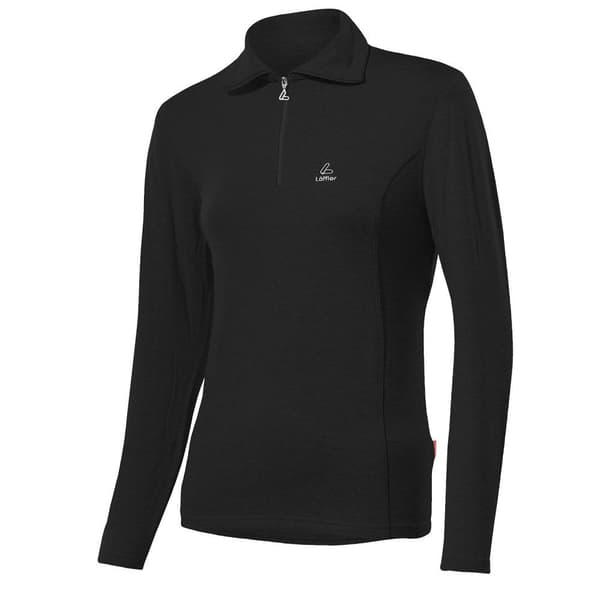 Loeffler Langærmet T-shirt Transtex Basic Sort M Kvinde
