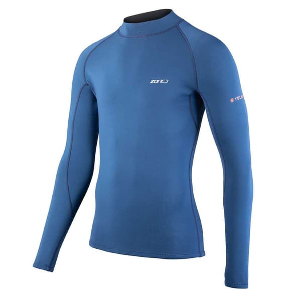 Zone3 Langærmet T-shirt I Naturgummi Yulex Blå XL