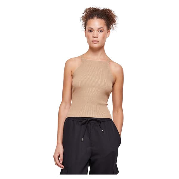 Urban Classics Ærmeløs Top Crossed Back Beige 2XL Kvinde